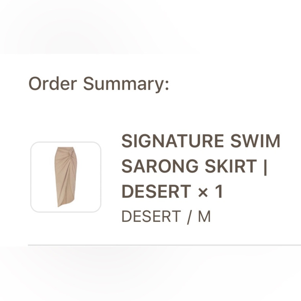 SKIMS SIGNATURE SWIM SARONG + CAMI IN DESERT